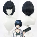 Games Cosplay Wigs Takemi Tae Navy Bob Scalp Wig Persona 5 Royal