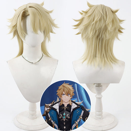 Games Cosplay Wigs Varka Genshin Impact Yellow Wigs