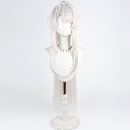 Games Cosplay Wigs Wuthering Waves Hiyuki White Split Ponytail Wigs