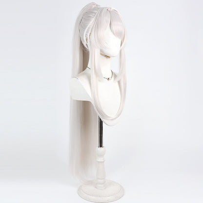 Games Cosplay Wigs Wuthering Waves Hiyuki White Split Ponytail Wigs