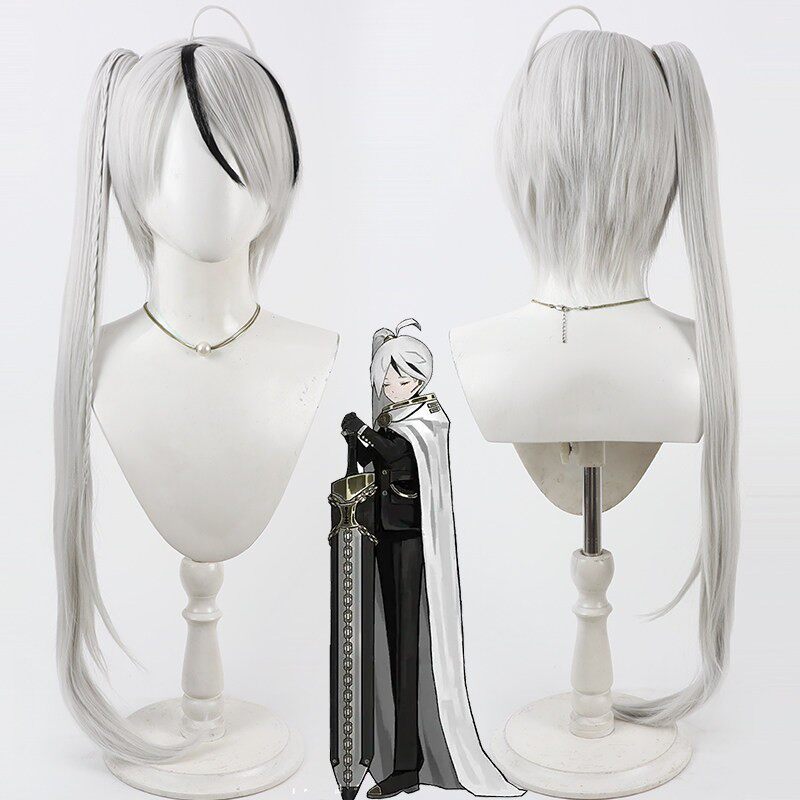 Games Cosplay Wigs Yan Vismok Library of Ruina Silver Wigs