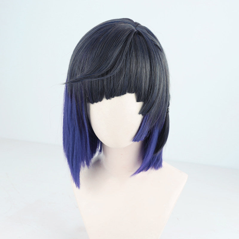 Games Cosplay Wigs Yelan Navy Gradient Wigs Genshin Impact