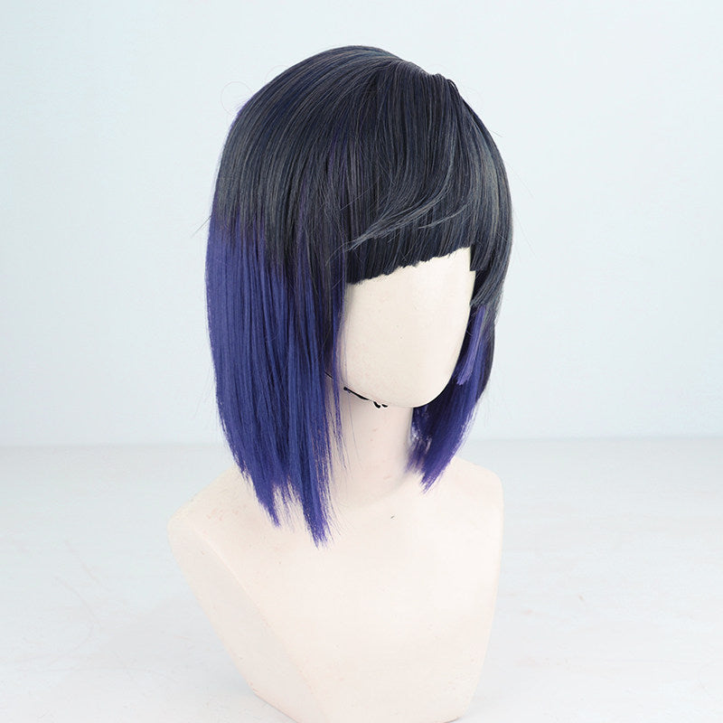 Games Cosplay Wigs Yelan Navy Gradient Wigs Genshin Impact