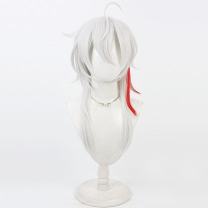 Games Cosplay Wigs Zanny Wuthering Waves Silver Wigs Red Highlight