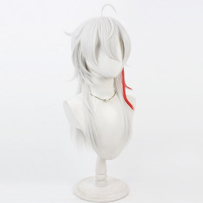 Games Cosplay Wigs Zanny Wuthering Waves Silver Wigs Red Highlight
