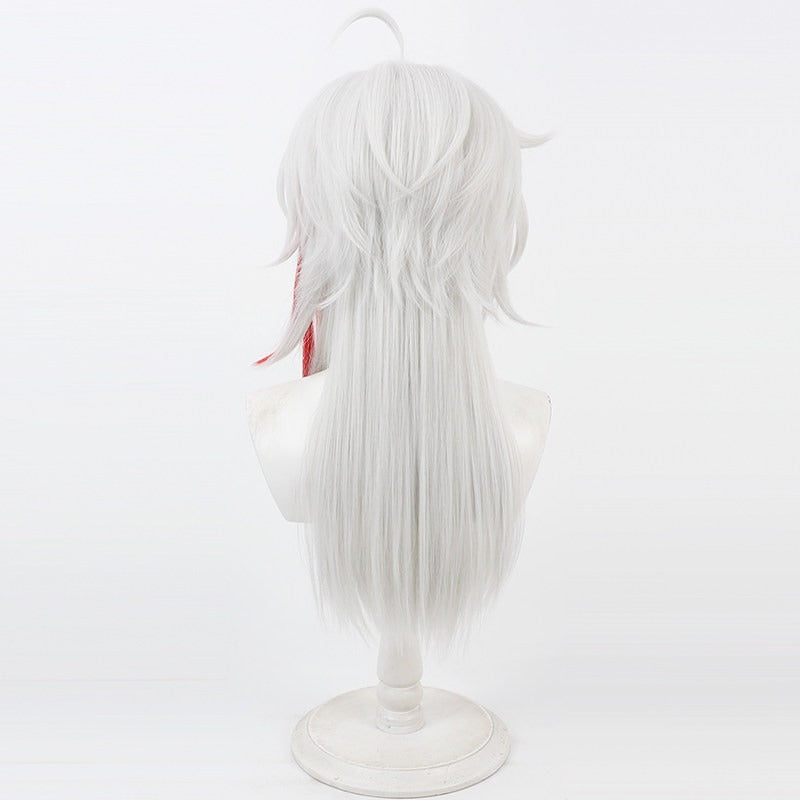 Games Cosplay Wigs Zanny Wuthering Waves Silver Wigs Red Highlight