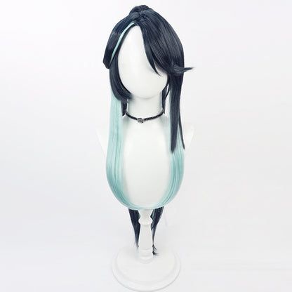 Games Genshin Impact Cosplay Wigs Cloud Retainer Split Ponytail Wigs