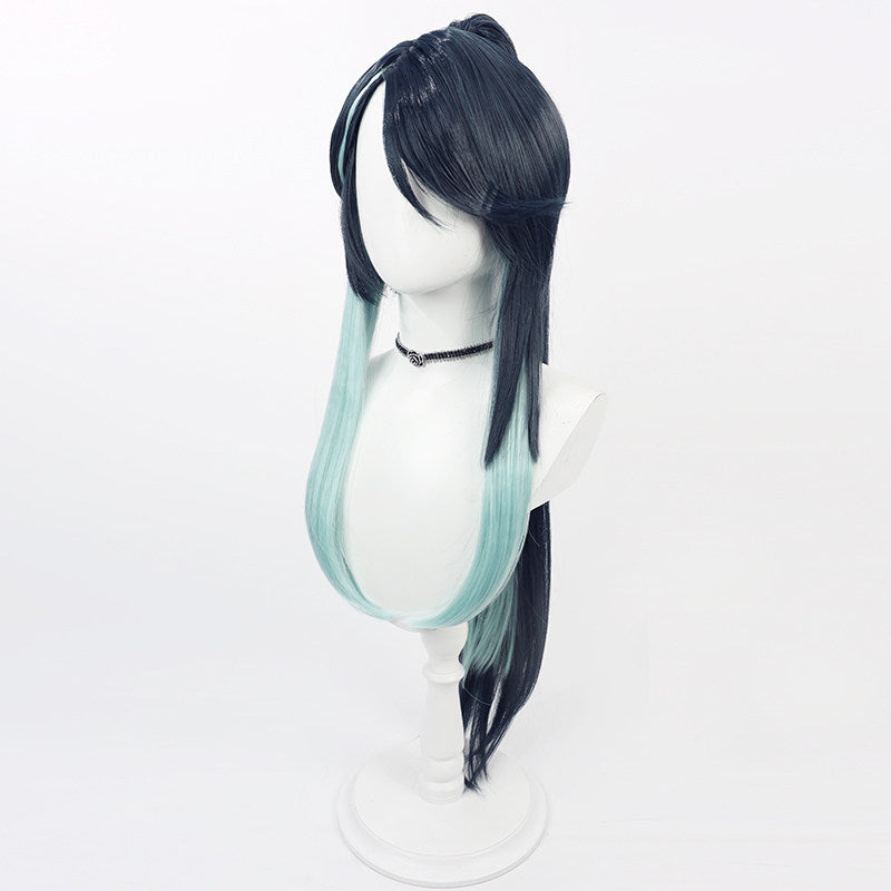 Games Genshin Impact Cosplay Wigs Cloud Retainer Split Ponytail Wigs