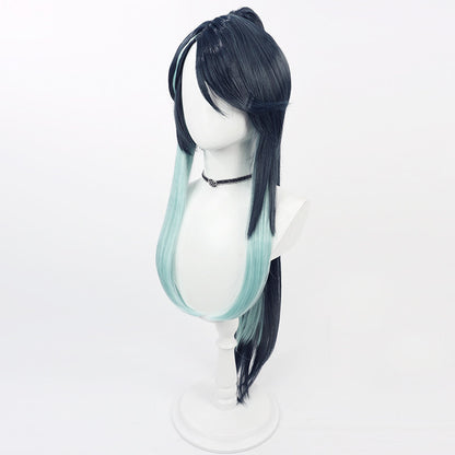 Games Genshin Impact Cosplay Wigs Cloud Retainer Split Ponytail Wigs