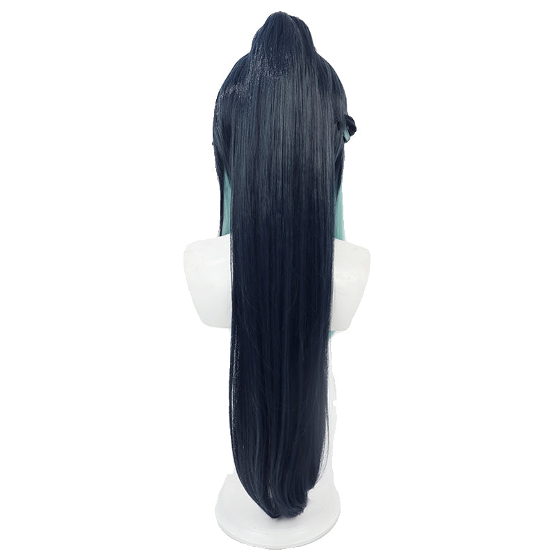 Games Genshin Impact Cosplay Wigs Cloud Retainer Split Ponytail Wigs
