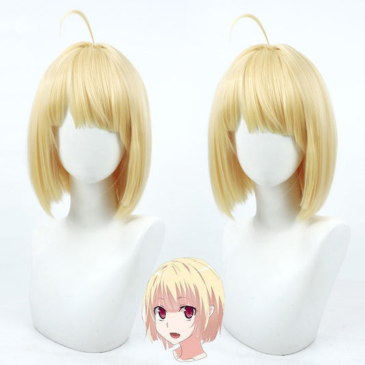 Gasper Vladi Cosplay Wigs High School DxD Yellow Bob Wigs