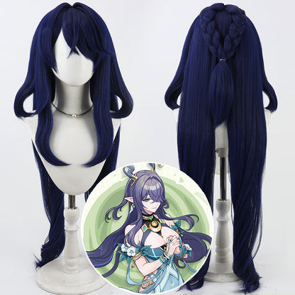 Genshin Impact Games Cosplay Wigs Lauma Navy Blue Wigs