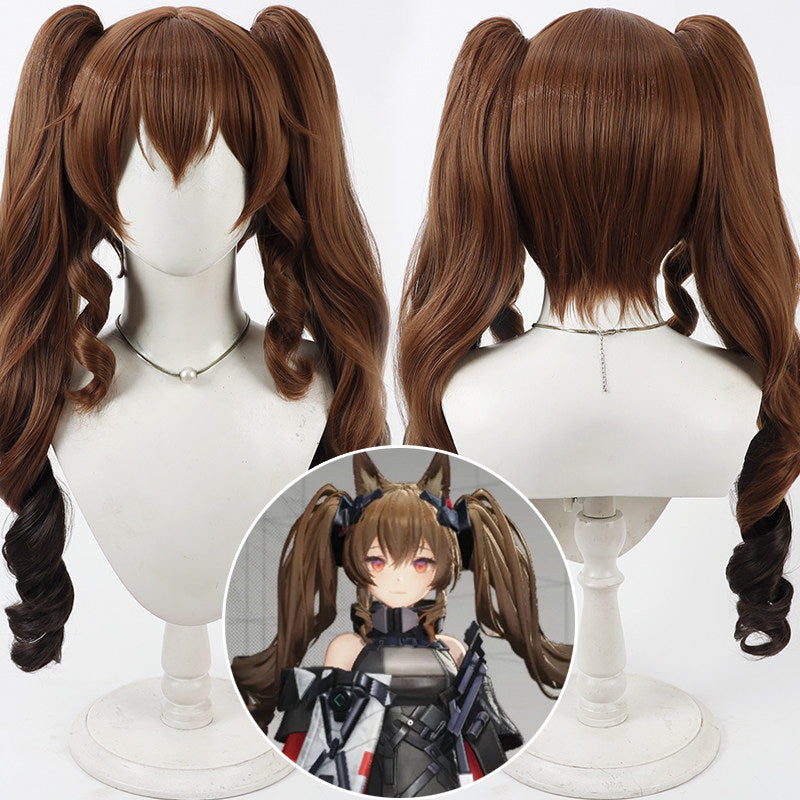Gilberta Arknights Cosplay Wigs Gradient Split Ponytail Wigs