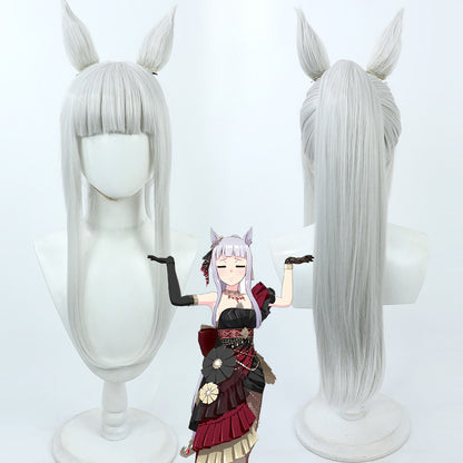 Gold Ship Cosplay Wigs La mode 564 Silver Grey WIgs Umamusume: Pretty Derby