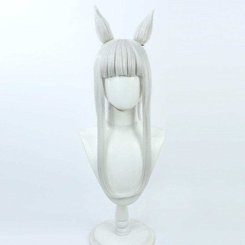 Gold Ship Cosplay Wigs La mode 564 Silver Grey WIgs Umamusume: Pretty Derby