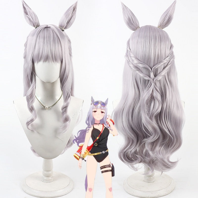Gold Ship Cosplay Wigs Swimsuit Loose Hair With Ears Pretty Derby