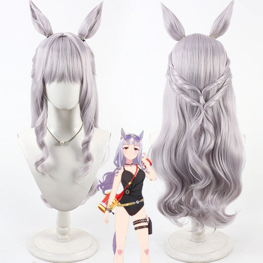 Gold Ship Cosplay Wigs Swimsuit Loose Hair With Ears Pretty Derby