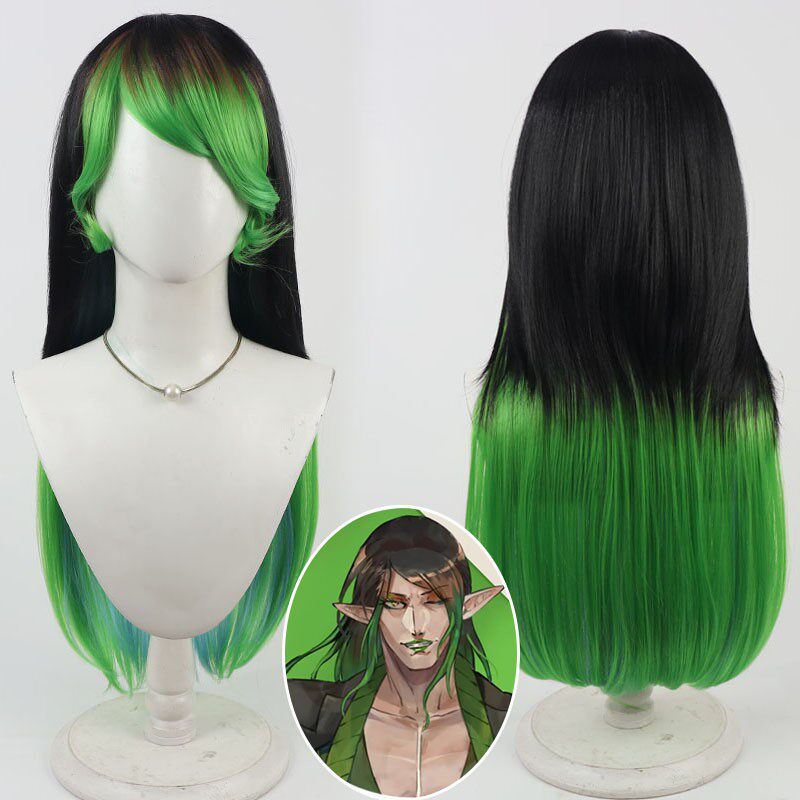 Hanabatake Chaika Cosplay Wigs NIJISANJI VTube Black Wigs