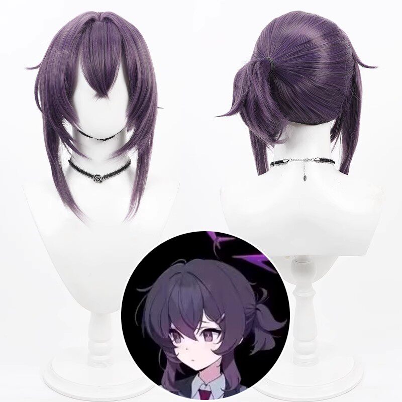 Haruka Igusa Cosplay Wigs Blue Archive Two Dark Purple Styles