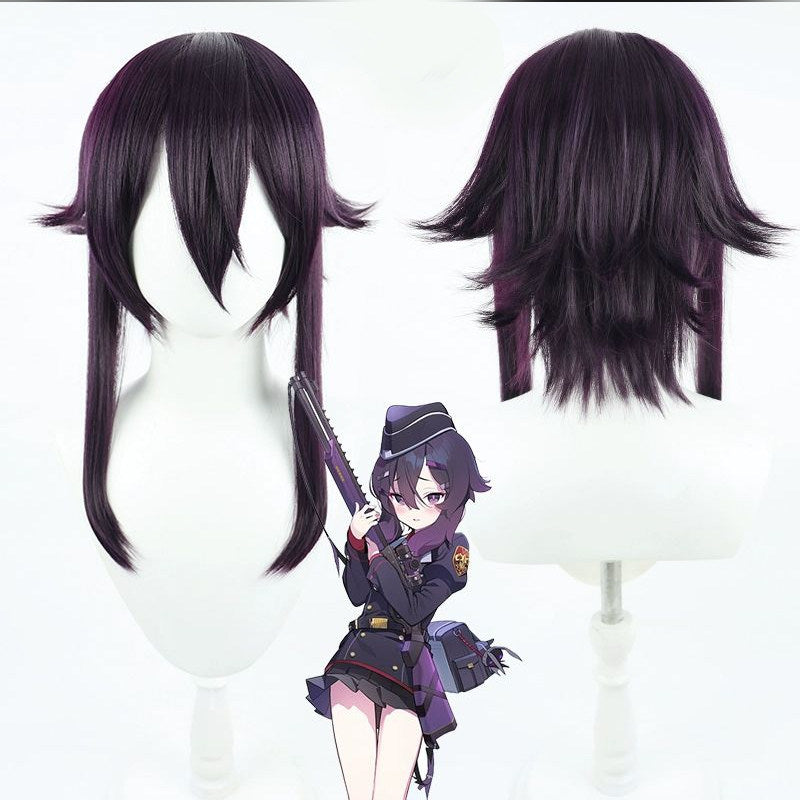 Haruka Igusa Cosplay Wigs Blue Archive Two Dark Purple Styles