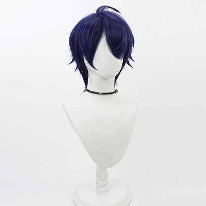 Harusaki Air Cosplay Wigs Dark Blue Short Hair NIJISANJI Prince