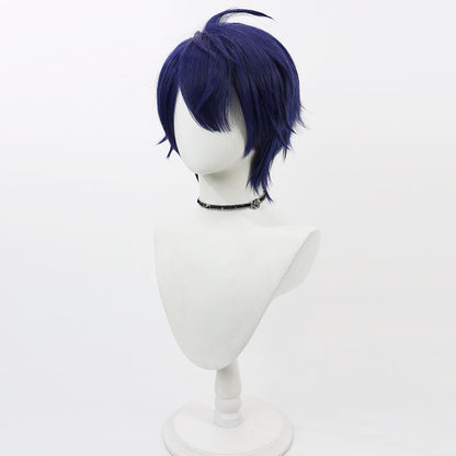 Harusaki Air Cosplay Wigs Dark Blue Short Hair NIJISANJI Prince