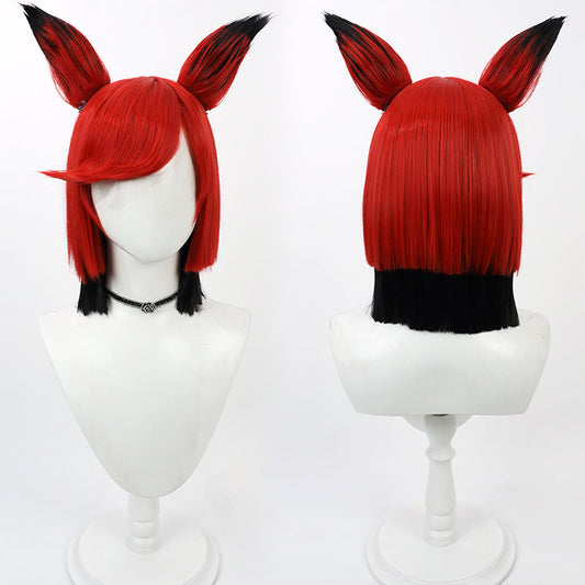 Hazbin Hotel Cosplay Wigs Alastor Red Gradient Wigs