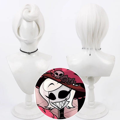 Hazbin Hotel Cosplay Wigs Rosie Pure White Wigs
