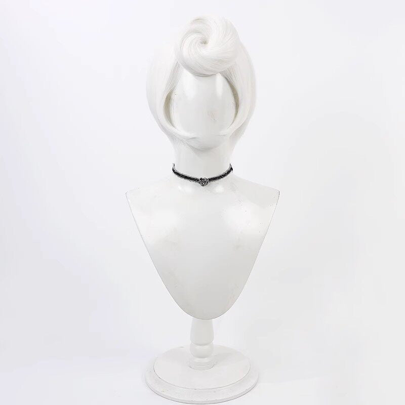 Hazbin Hotel Cosplay Wigs Rosie Pure White Wigs