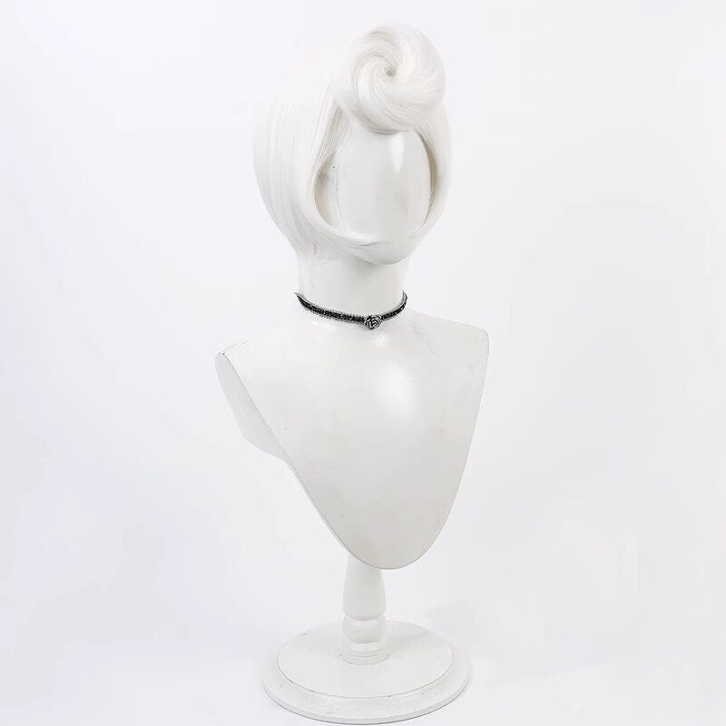 Hazbin Hotel Cosplay Wigs Rosie Pure White Wigs