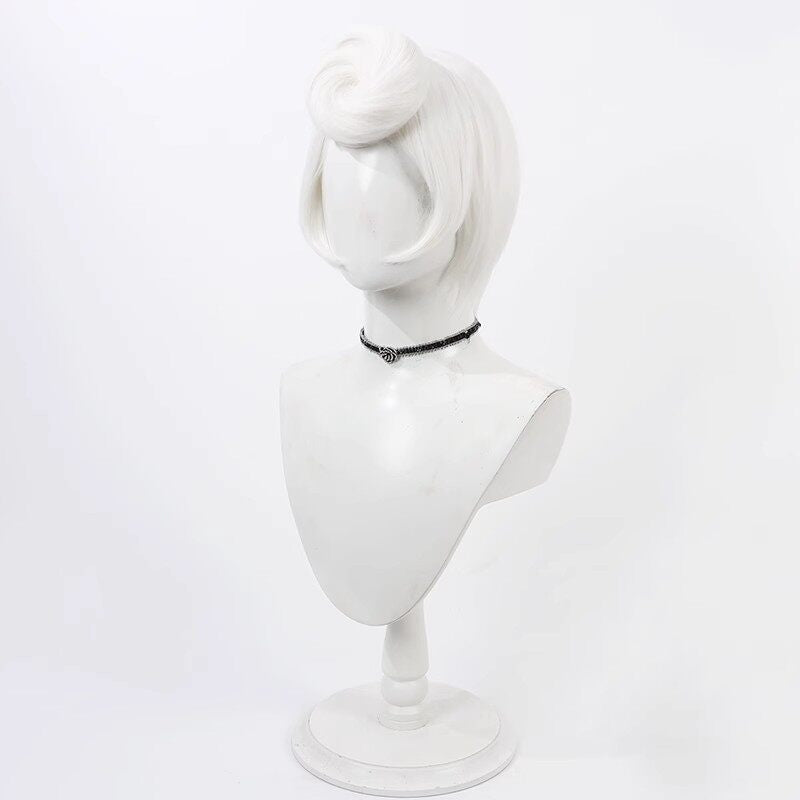 Hazbin Hotel Cosplay Wigs Rosie Pure White Wigs