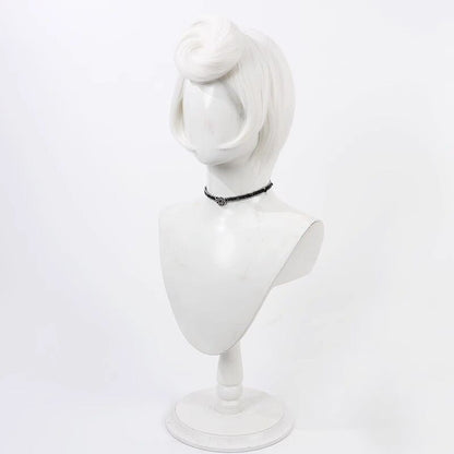 Hazbin Hotel Cosplay Wigs Rosie Pure White Wigs
