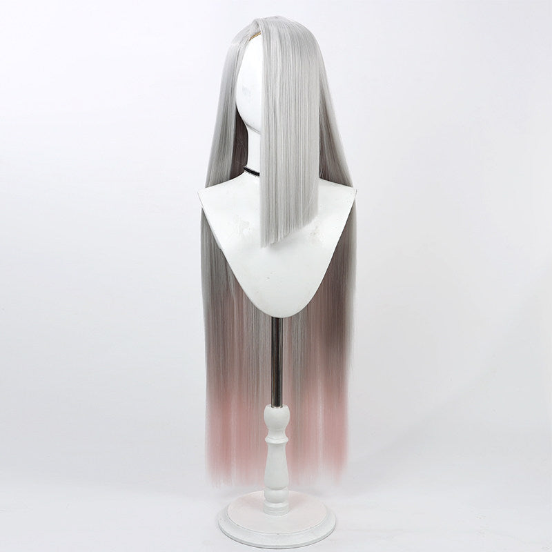 Hazbin Hotel Cosplay Wigs Vaggie Silver White Gradient Wigs