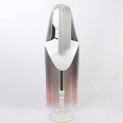 Hazbin Hotel Cosplay Wigs Vaggie Silver White Gradient Wigs