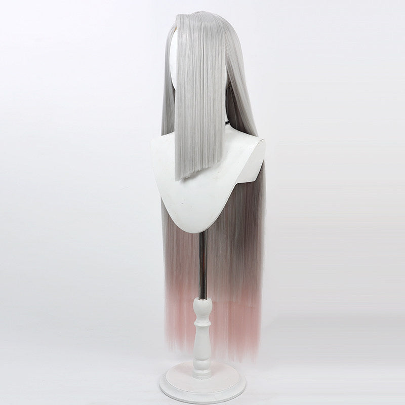Hazbin Hotel Cosplay Wigs Vaggie Silver White Gradient Wigs