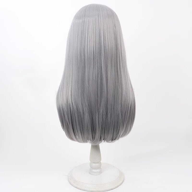 Higuchi Kaede Cosplay Wigs NIJISANJI Virtual YouTuber Grey Wigs