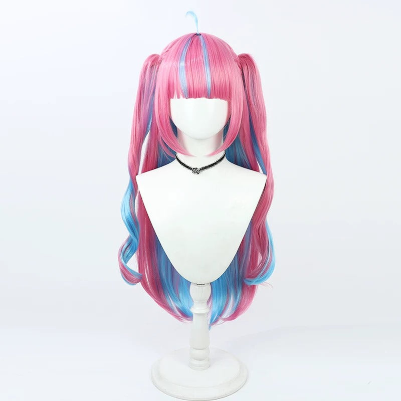 Hololive VTuber Minato Aqua Cosplay Wigs Split Ponytail Wigs