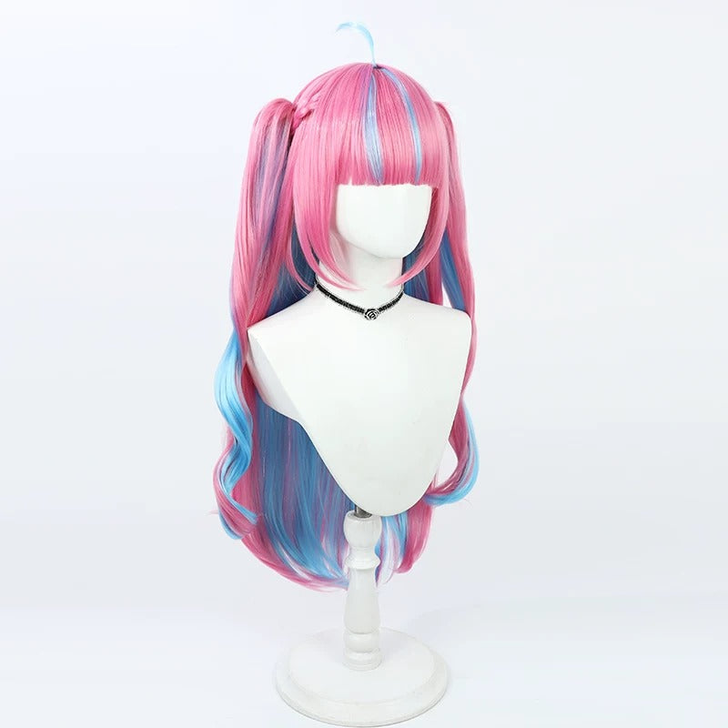 Hololive VTuber Minato Aqua Cosplay Wigs Split Ponytail Wigs