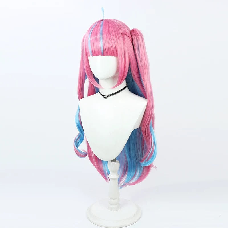 Hololive VTuber Minato Aqua Cosplay Wigs Split Ponytail Wigs