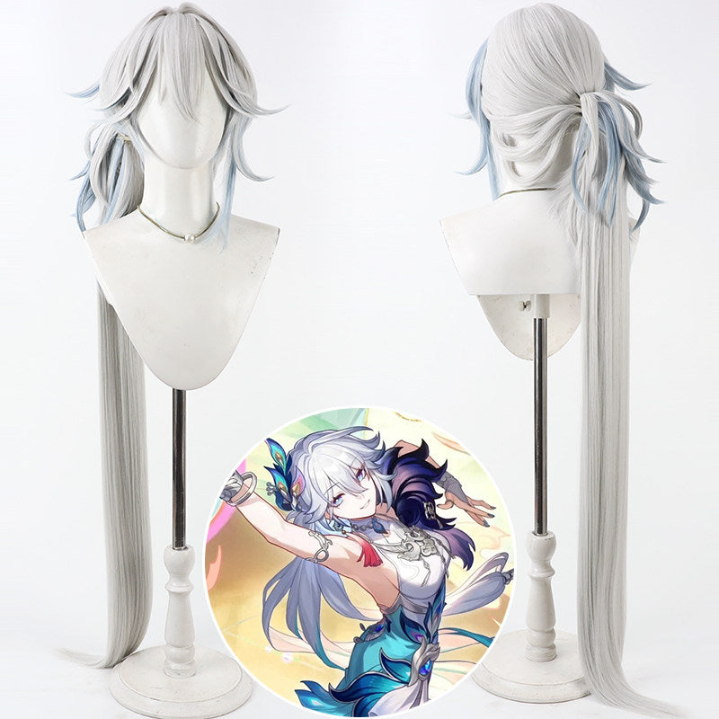 Honkai: Star Rail Cosplay Wigs Games Yao Guang Silver Wigs