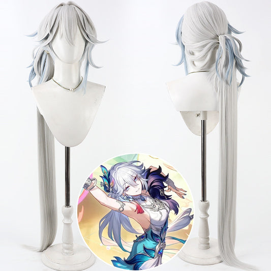 Honkai: Star Rail Cosplay Wigs Games Yao Guang Silver Wigs