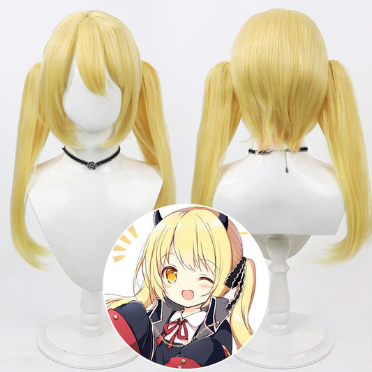 Ibuki Tanga Cosplay Wigs Twin Ponytail Blue Archive Yellow Wigs