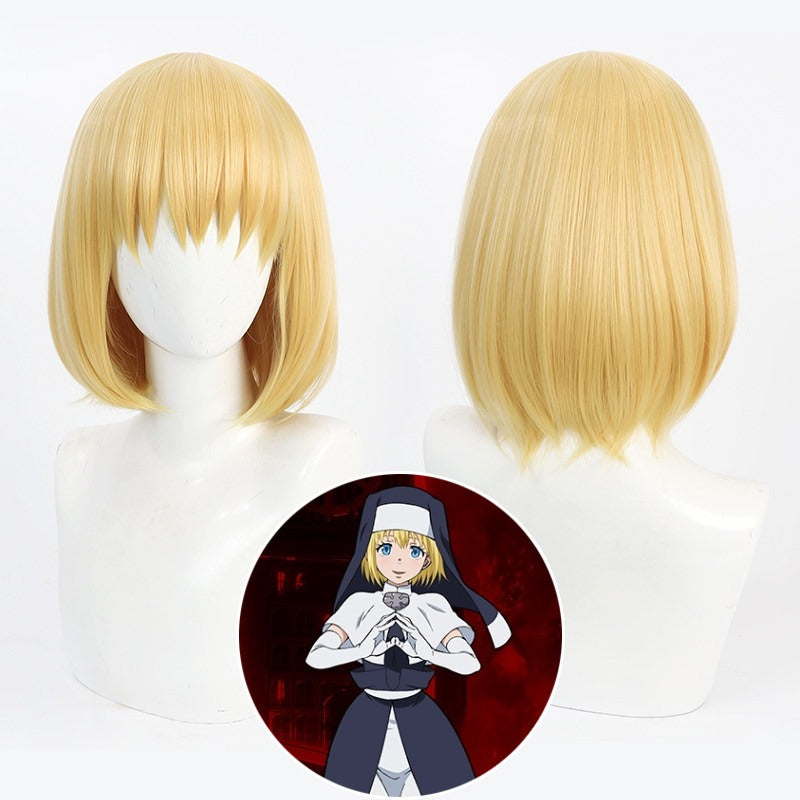 Iris Cosplay Wigs Anime Fire Force Blonde Bob Wigs