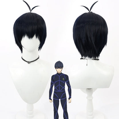 Isagi Yoichi Anime Cosplay Wigs Blue Lock Navy Wigs