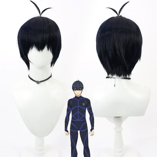 Isagi Yoichi Anime Cosplay Wigs Blue Lock Navy Wigs