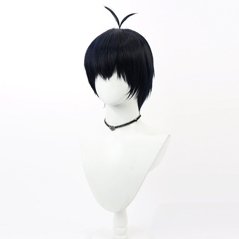 Isagi Yoichi Anime Cosplay Wigs Blue Lock Navy Wigs