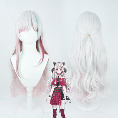 Ishigami Nozomi Cosplay Wigs Silver Triple Highlight NIJISANJI VTuber