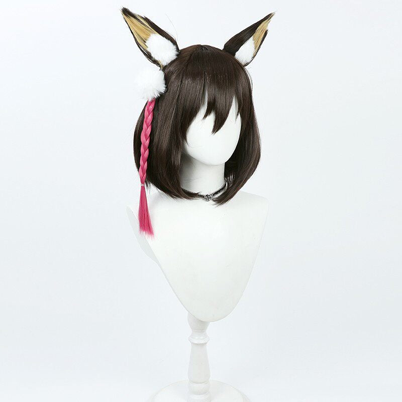Izuna Kuda Cosplay Wigs Blue Archive Dark Brown Wigs