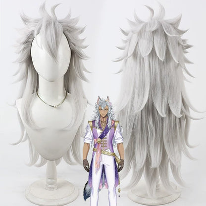 Jack Howl Cosplay Wigs Silver Loose Long Wigs Disney Twisted-Wonderland