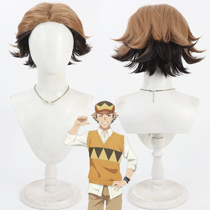 Jo Kitahara Cosplay Wigs Umamusume: Pretty Derby Male Coach Layer Flip
